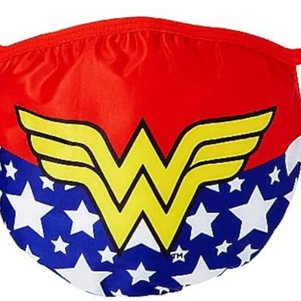 Pack of 3 Wonder Woman Girls Face Masks Kids Cloth Washable Reusable